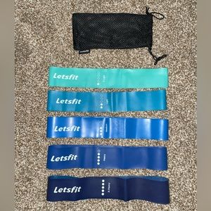 Resistance Band Set (5) with Travel Bag